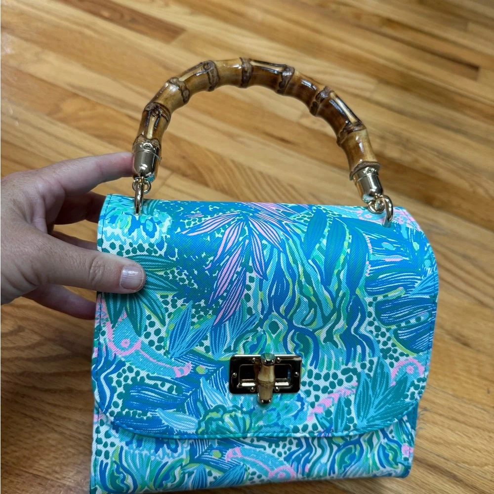 Lilly Pulitzer Handbag with Bamboo Handle NWOT